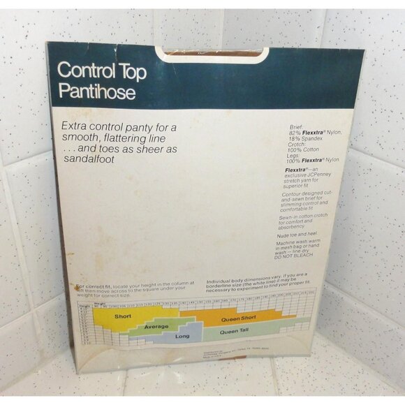 Vintage JC Penney Super Shaper Pantihose size Average nude pantyhose sissy - Picture 5 of 9